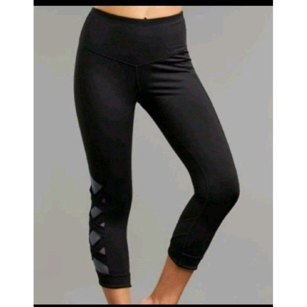 Tema Athletics Compression Weave Leggings Black Size L New $90